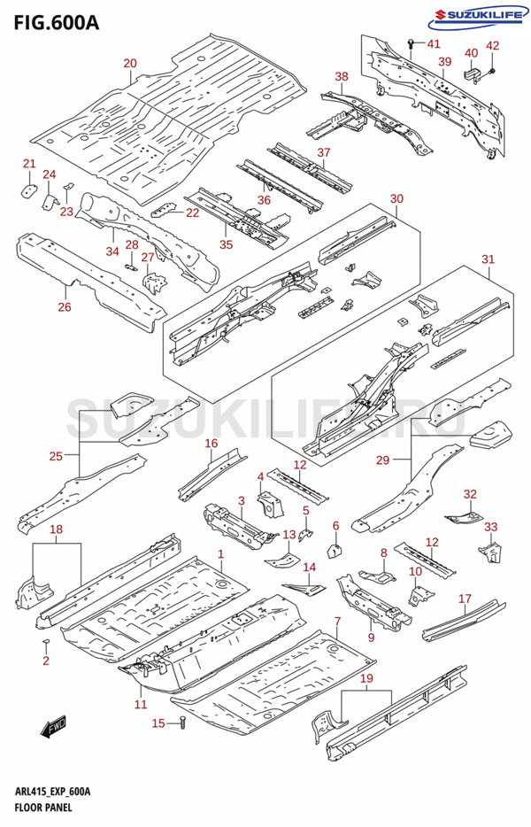 600A - FLOOR PANEL (TYPE1,TYPE2)