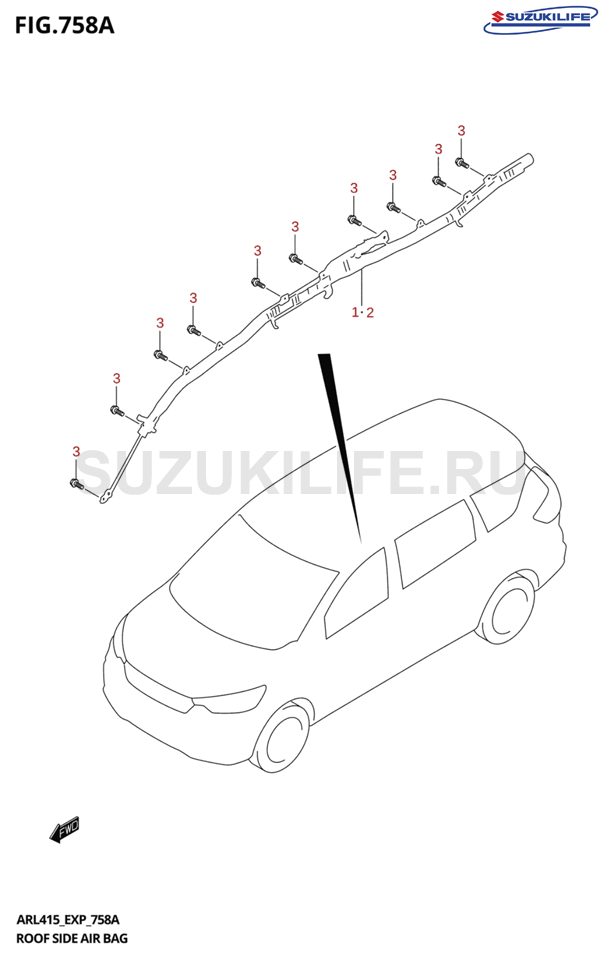 758A - ROOF SIDE AIR BAG (TYPE3)