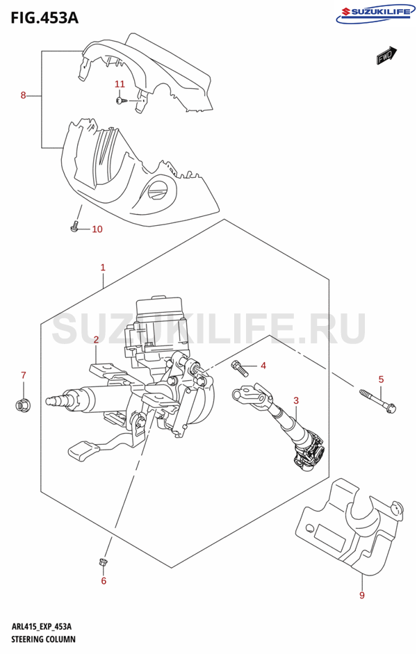 453A - STEERING COLUMN (LHD)
