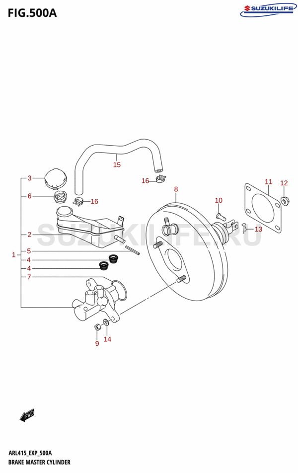 500A - BRAKE MASTER CYLINDER (LHD:5MT)