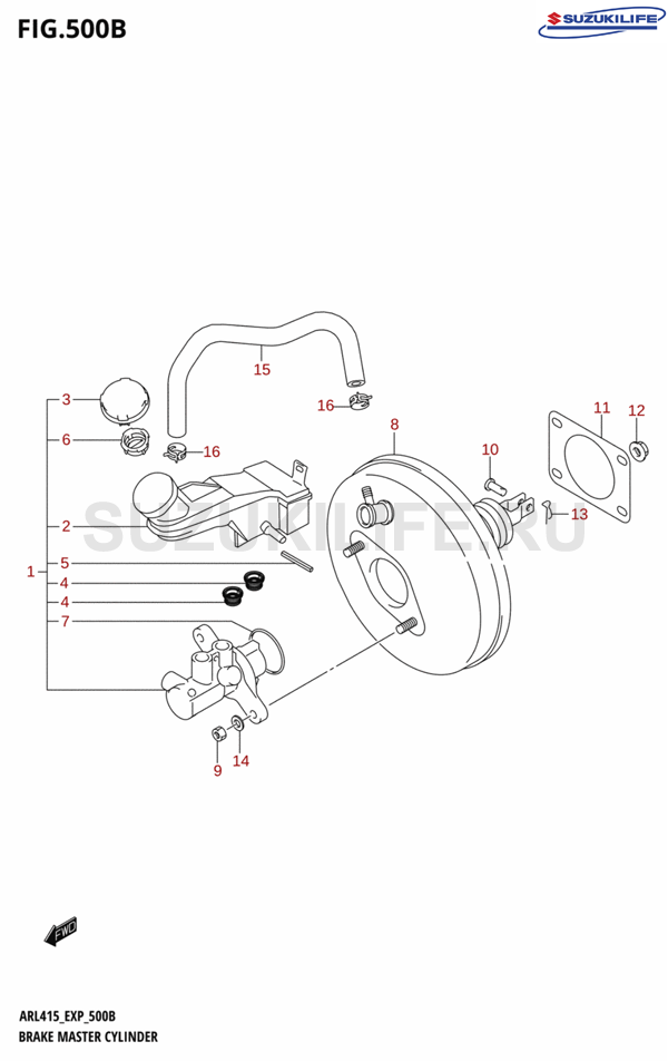 500B - BRAKE MASTER CYLINDER (LHD:5MT)