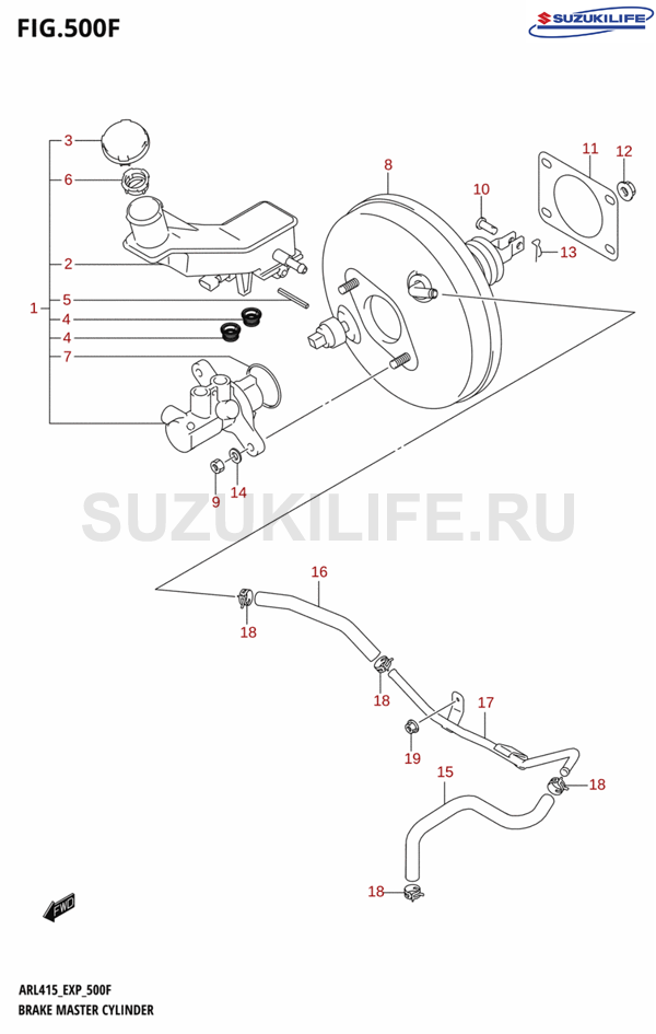 500F - BRAKE MASTER CYLINDER (RHD:4AT)