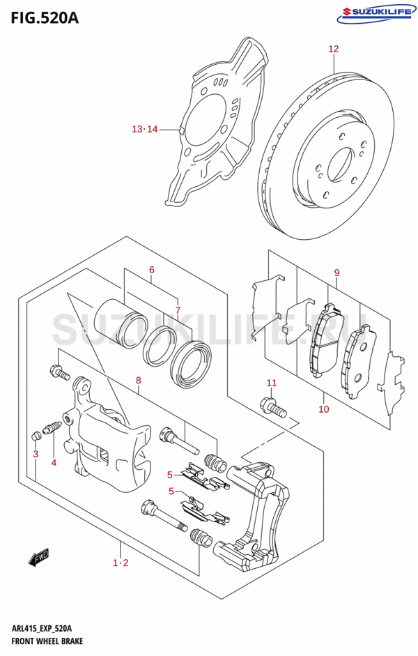 520A - FRONT WHEEL BRAKE