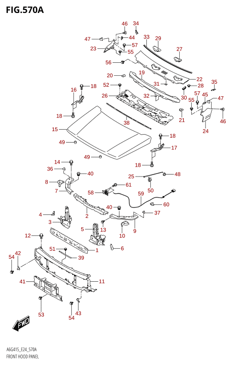 570A - FRONT HOOD PANEL (LHD)