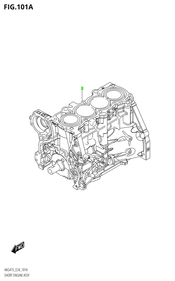 101A - SHORT ENGINE ASSY