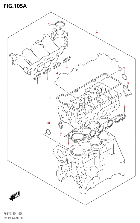 105A - ENGINE GASKET SET