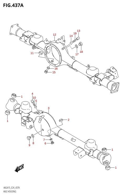 437A - AXLE HOUSING (LHD)