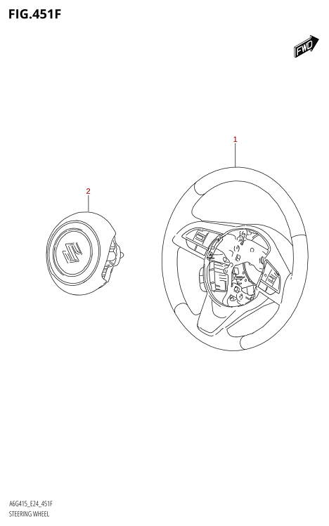 451F - STEERING WHEEL (GLX-W_HDF_SW)