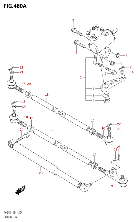 480A - STEERING UNIT (LHD)